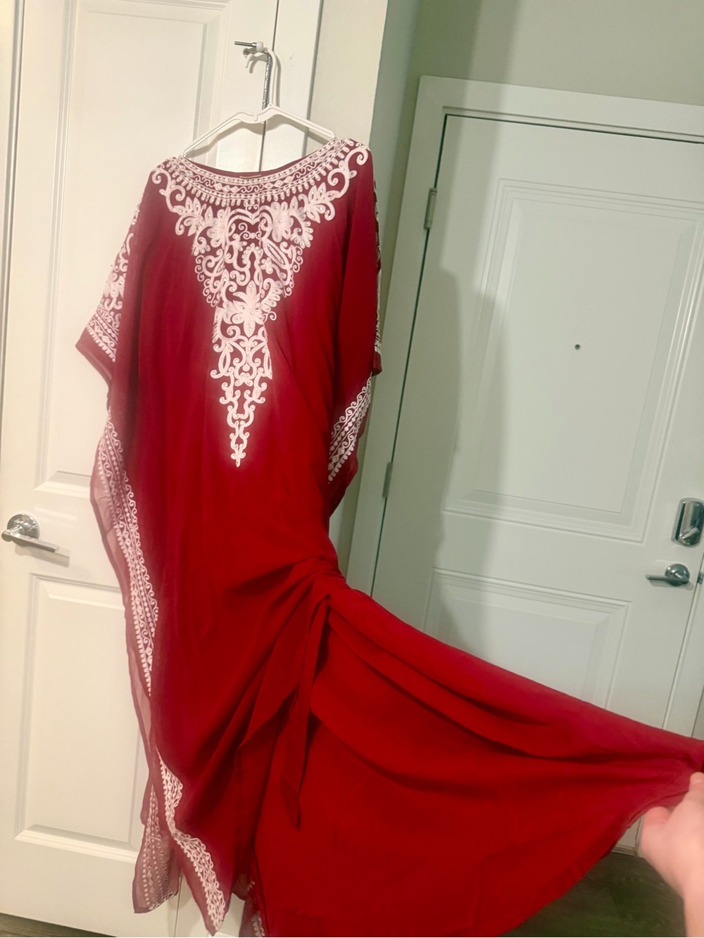 Dhia Fashion Red Embroidered Women's Dress